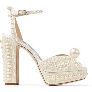 Elegant Pearl-Embellished Women's Heels